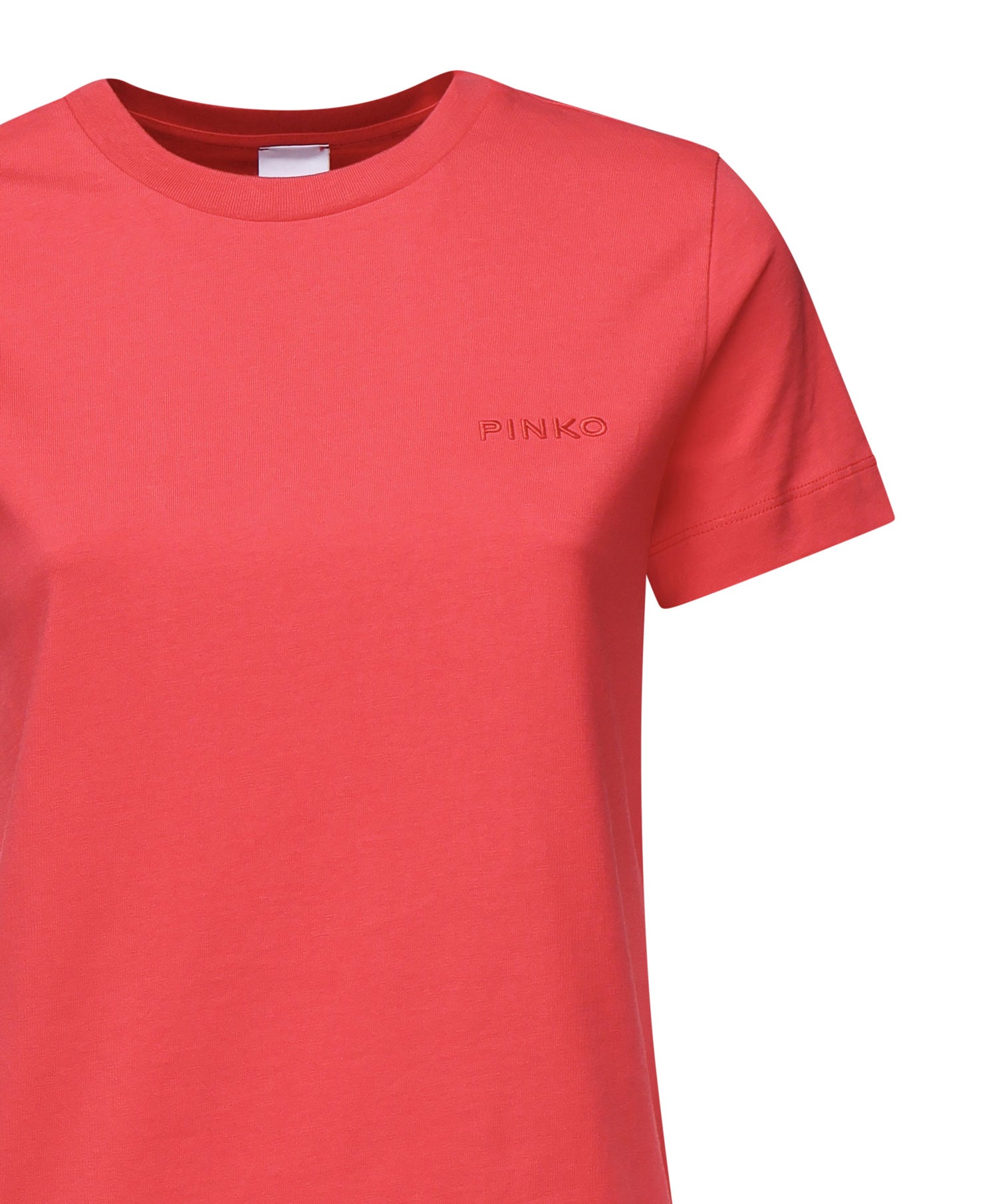 T-shirt mezze maniche ricamo logo 101752 A2HNO57 PINKO 