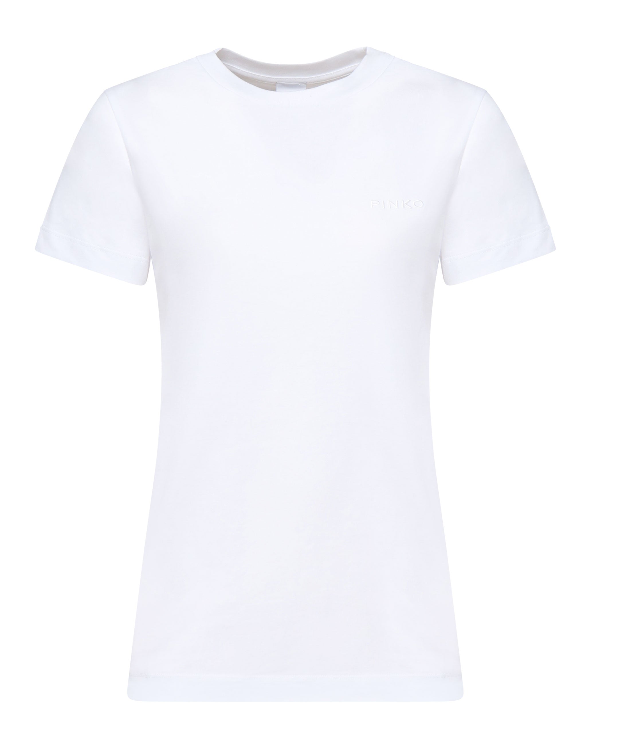 T-shirt mezze maniche ricamo logo 101752 A2HNZ04 PINKO 