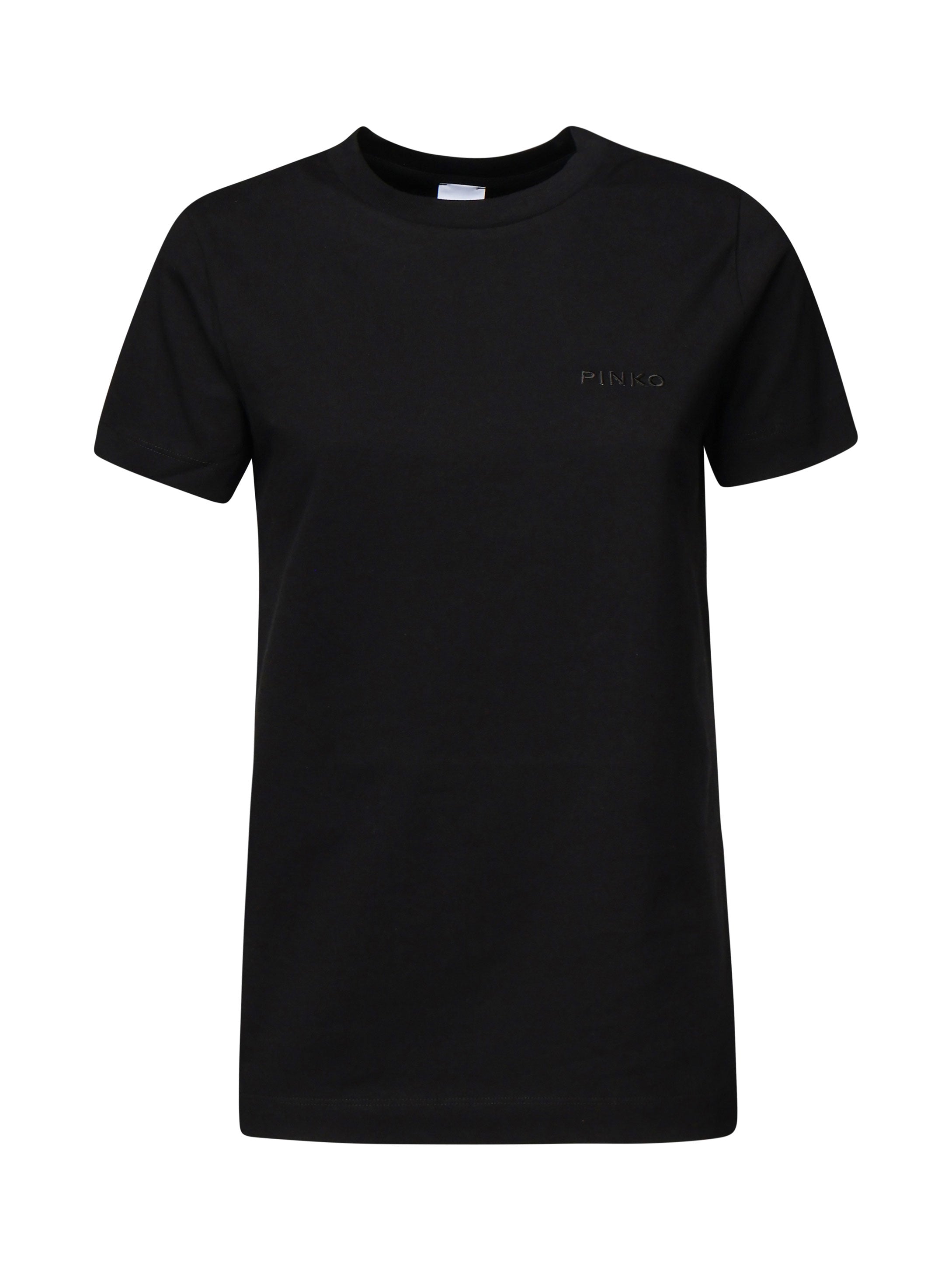 T-shirt mezze maniche ricamo logo 101752 A2HNZ99 PINKO 