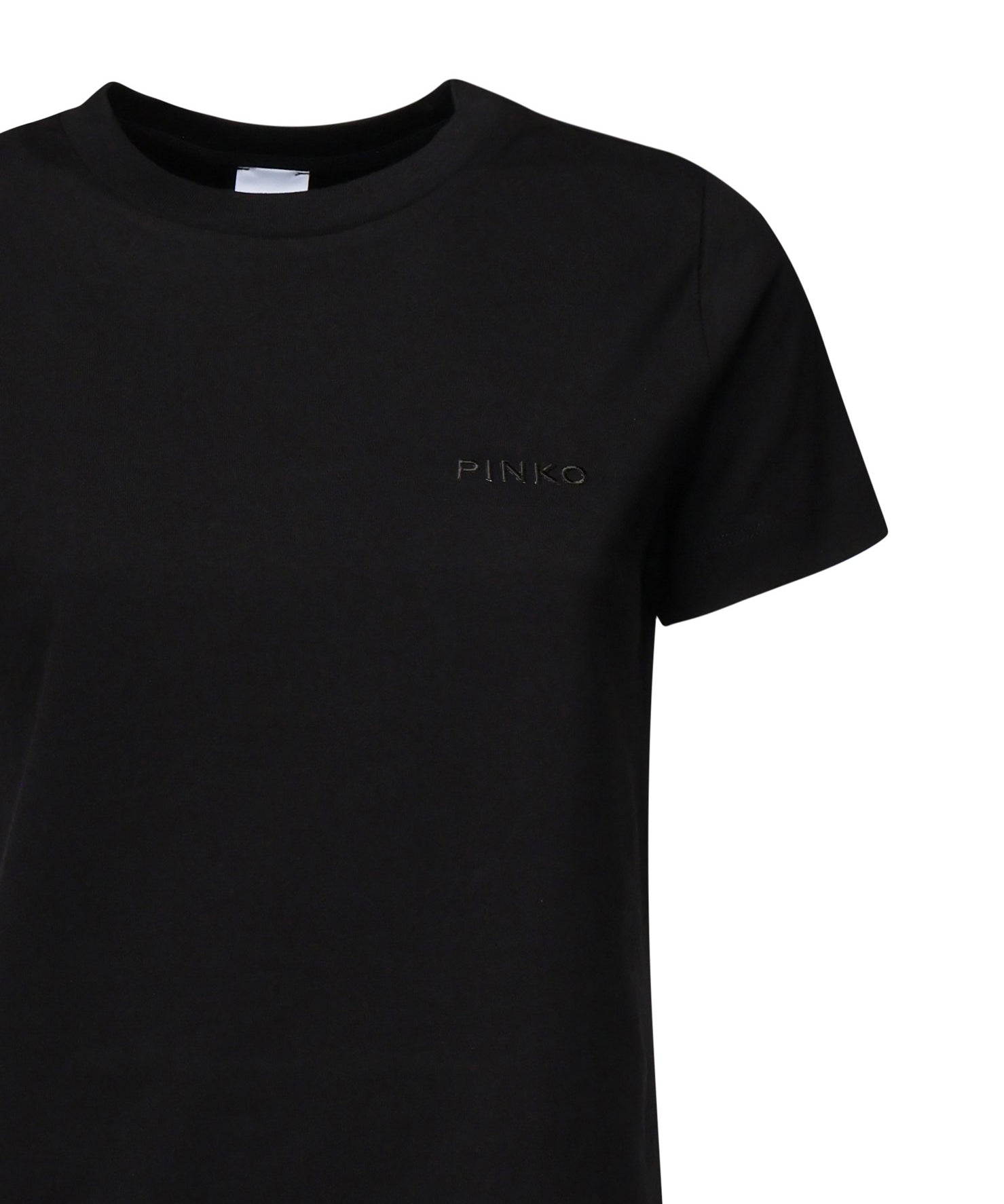 T-shirt mezze maniche ricamo logo 101752 A2HNZ99 PINKO 