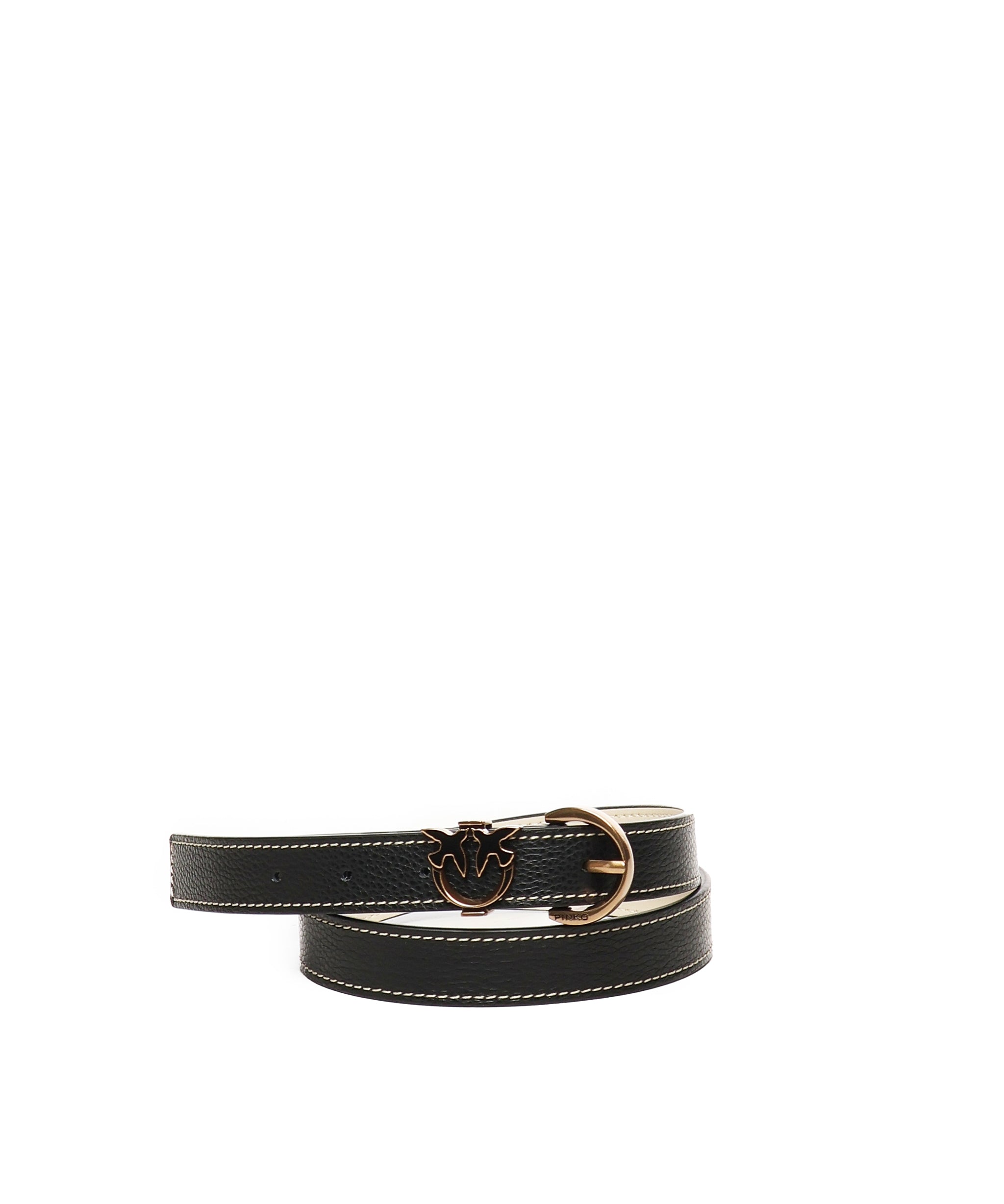 Cintura in pelle con logo<BR/> 102820 A158Z99Q PINKO 