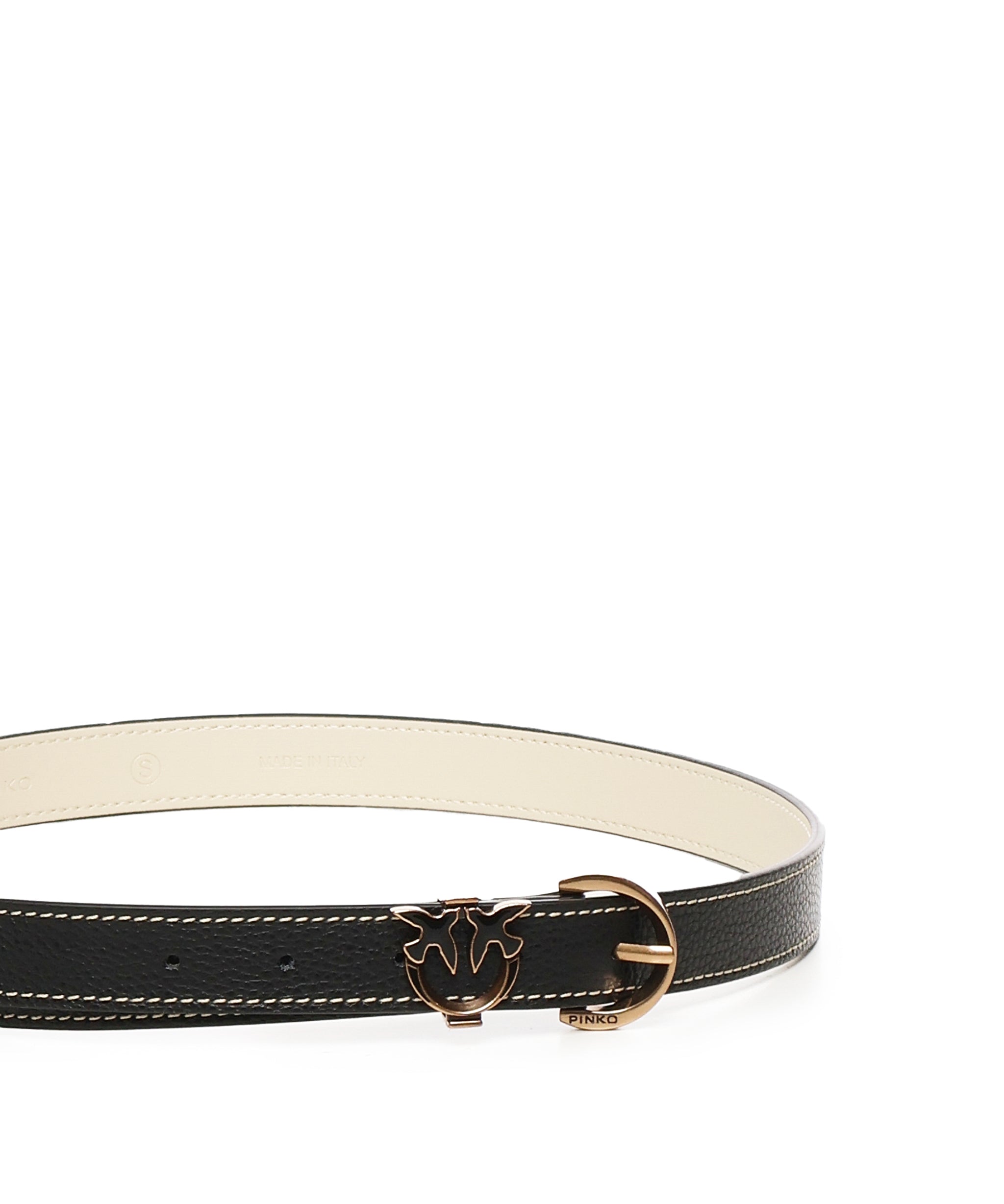 Cintura in pelle con logo<BR/> 102820 A158Z99Q PINKO 