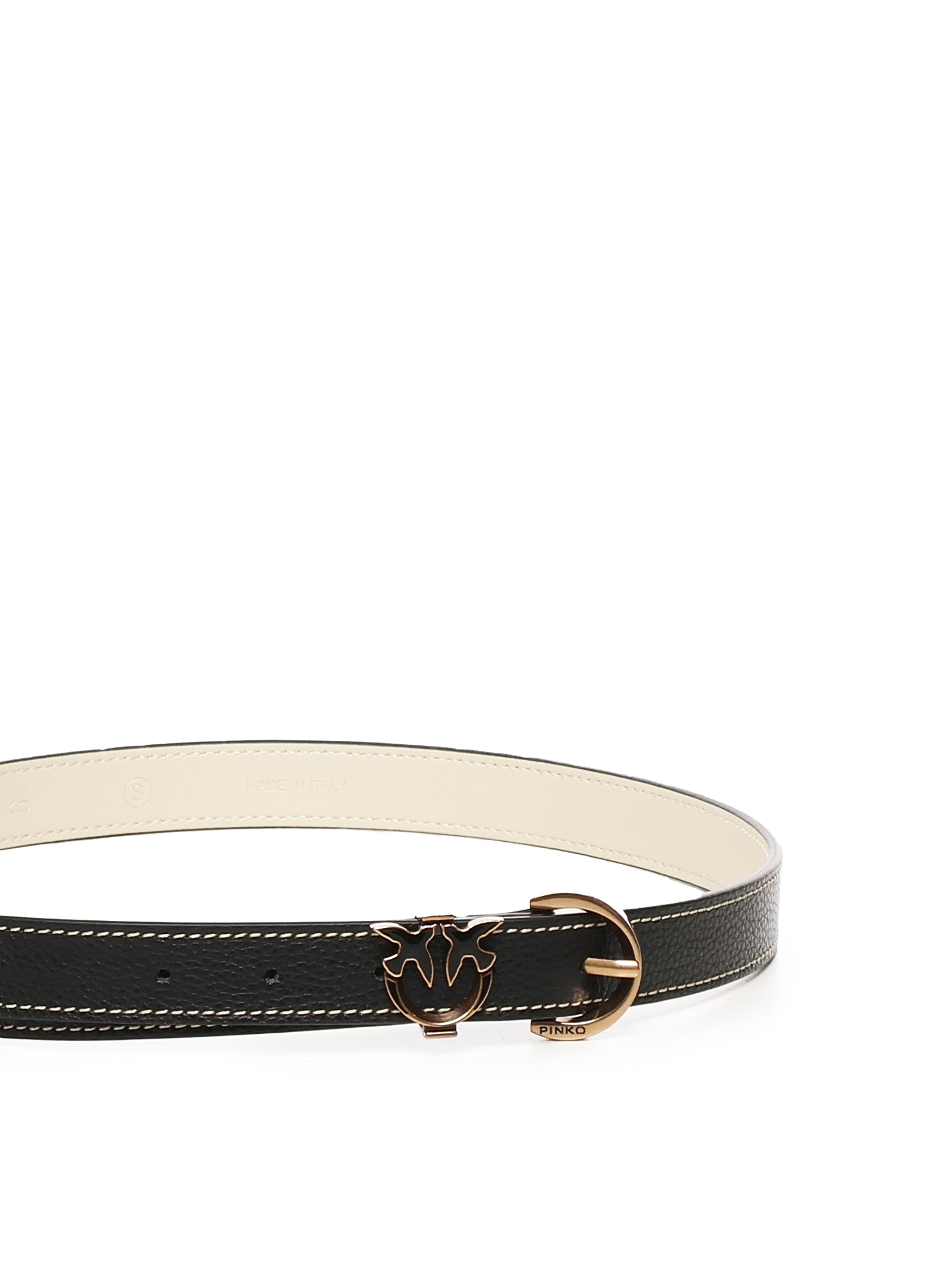 Cintura in pelle con logo<BR/> 102820 A158Z99Q PINKO 