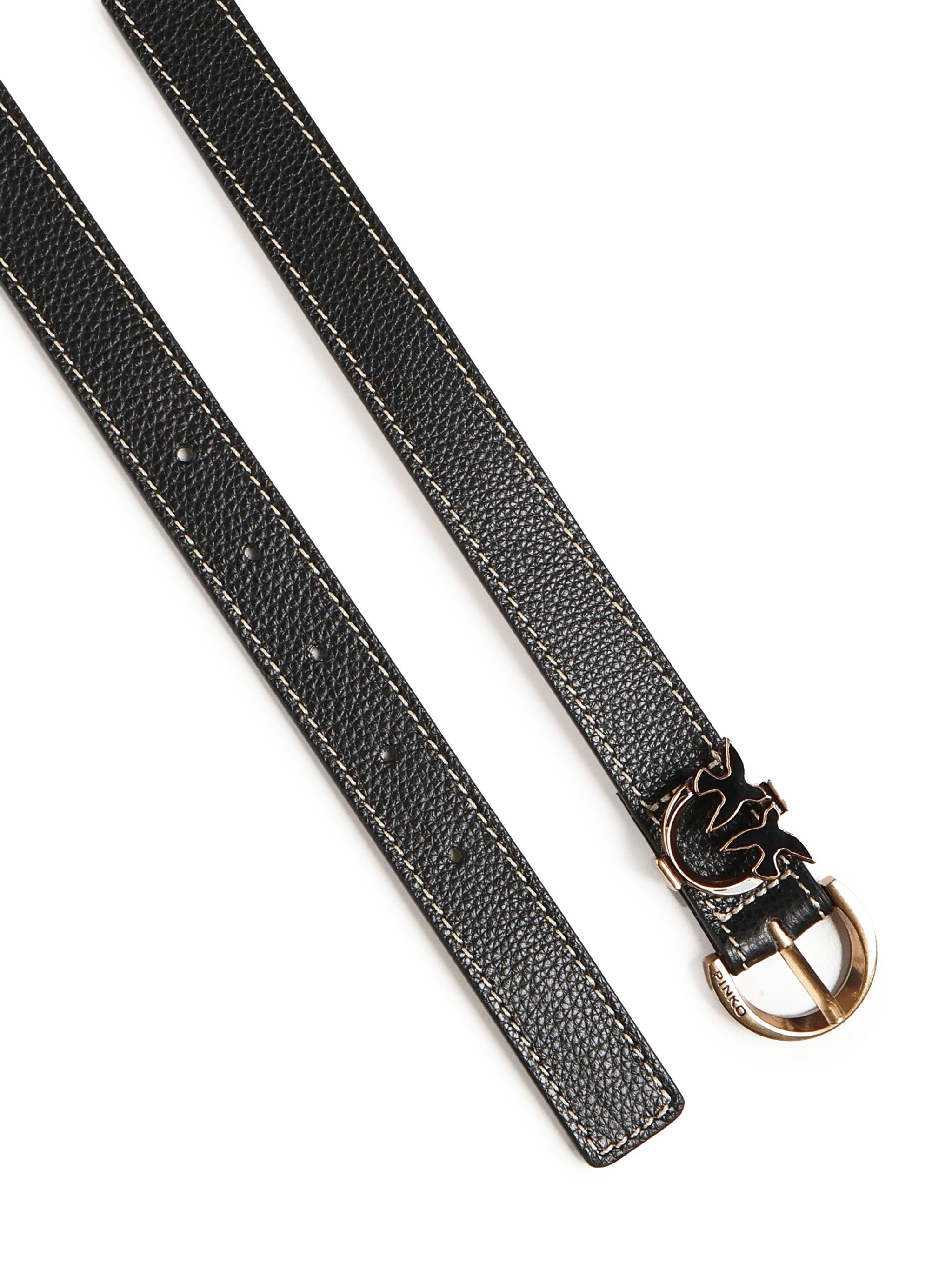 Cintura in pelle con logo<BR/> 102820 A158Z99Q PINKO 