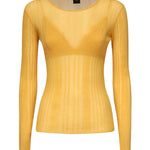 Maglia semitrasparente a costine 102977 A1NDC43 PINKO 