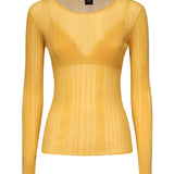 Maglia semitrasparente a costine 102977 A1NDC43 PINKO 