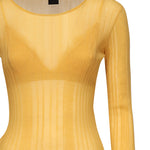 Maglia semitrasparente a costine 102977 A1NDC43 PINKO 