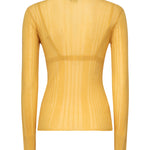 Maglia semitrasparente a costine 102977 A1NDC43 PINKO 
