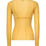 Maglia semitrasparente a costine 102977 A1NDC43 PINKO 
