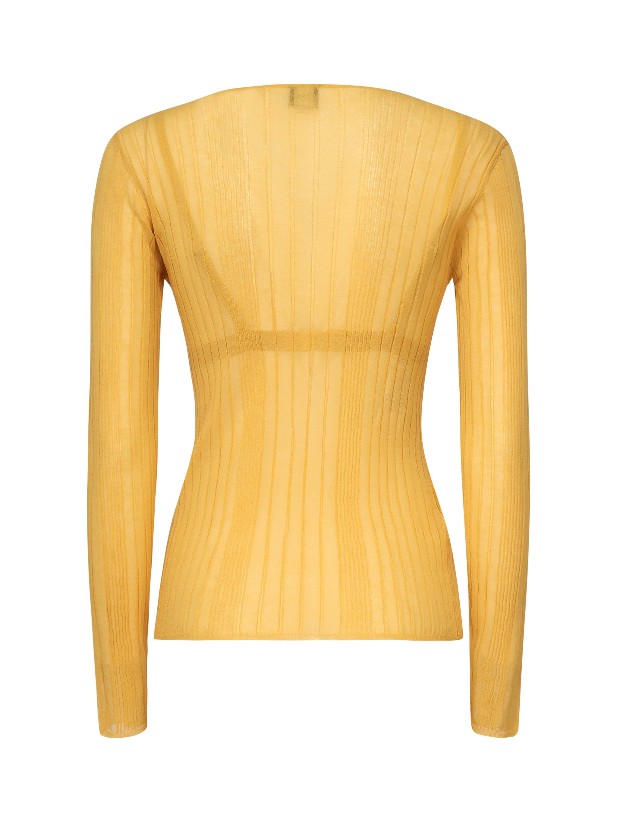 Maglia semitrasparente a costine 102977 A1NDC43 PINKO 