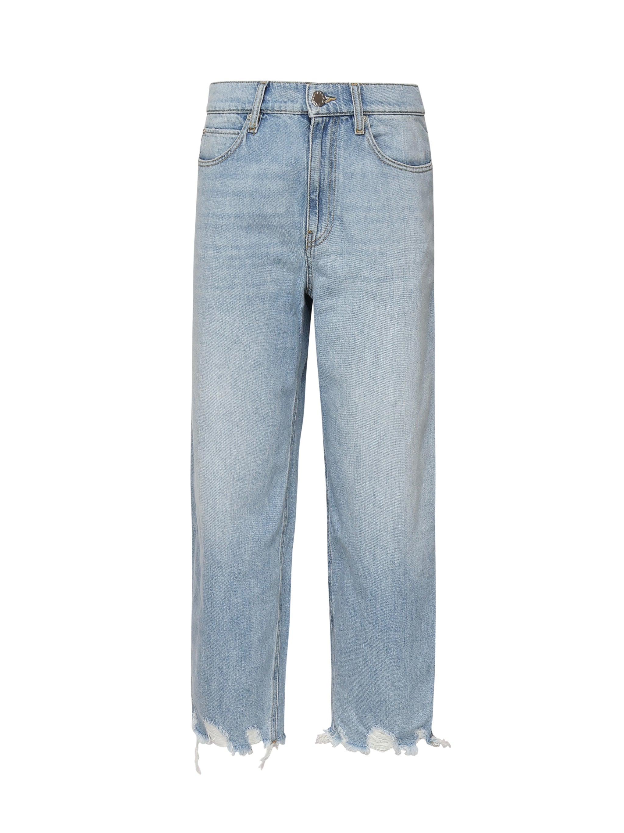 Jeans larghi con fondo sfrangiato<BR/> 103857 A2E5PJN PINKO 