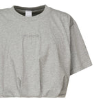 T-shirt cropped con ricamo logo 104257 A2F8I42 PINKO 