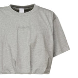 T-shirt cropped con ricamo logo 104257 A2F8I42 PINKO 