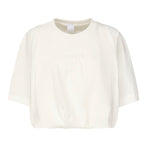 T-shirt cropped con ricamo logo 104257 A2F8Z05 PINKO 