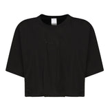 T-shirt cropped con ricamo logo 104257 A2F8Z99 PINKO 