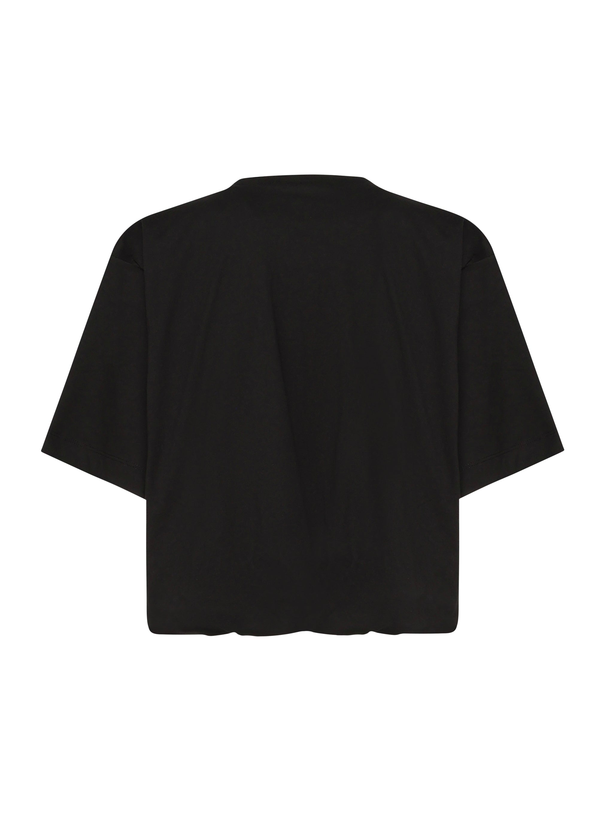 T-shirt cropped con ricamo logo 104257 A2F8Z99 PINKO 