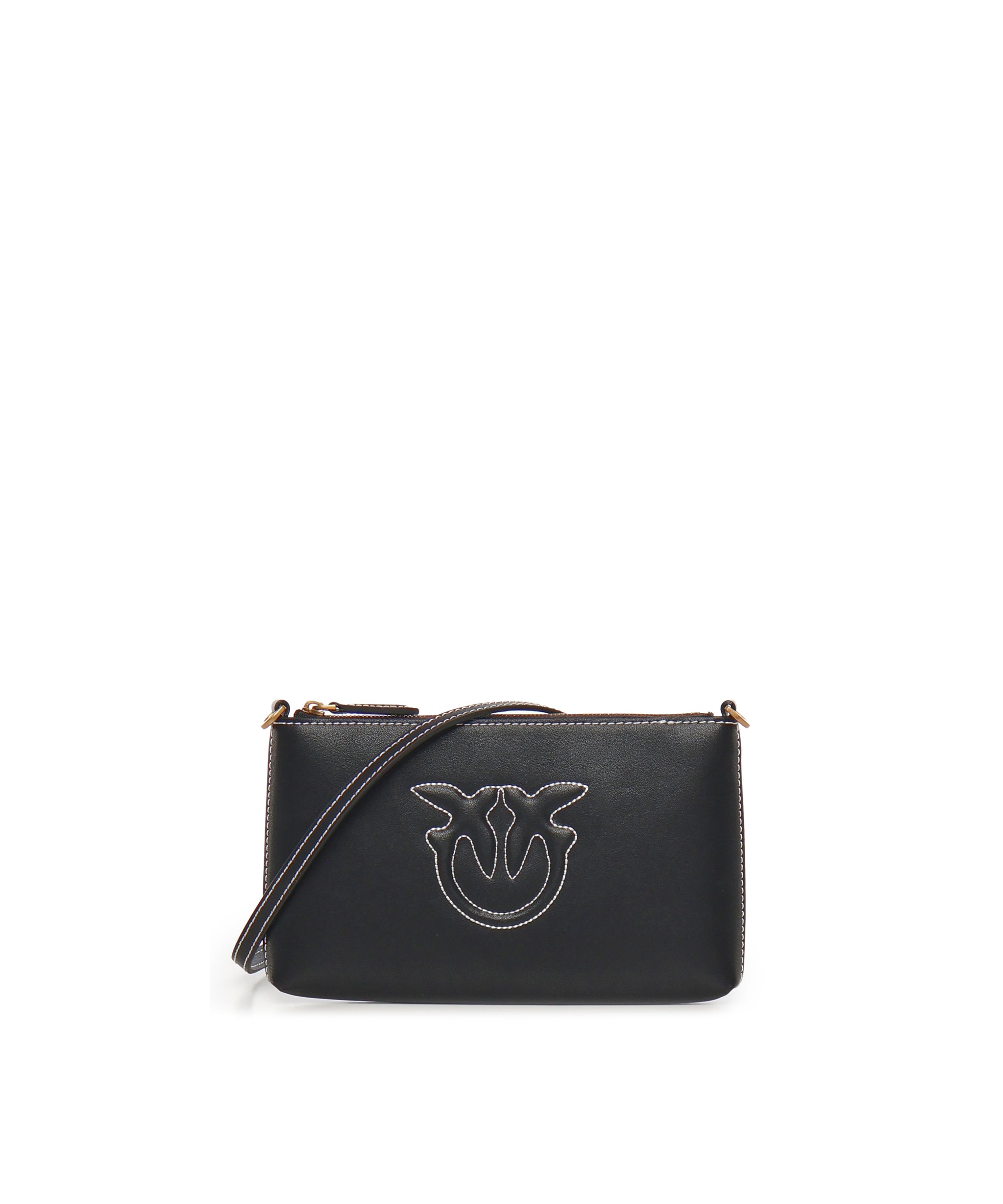 Borsetta piatta a tracolla in pelle 104277 A2CFZ99Q PINKO 