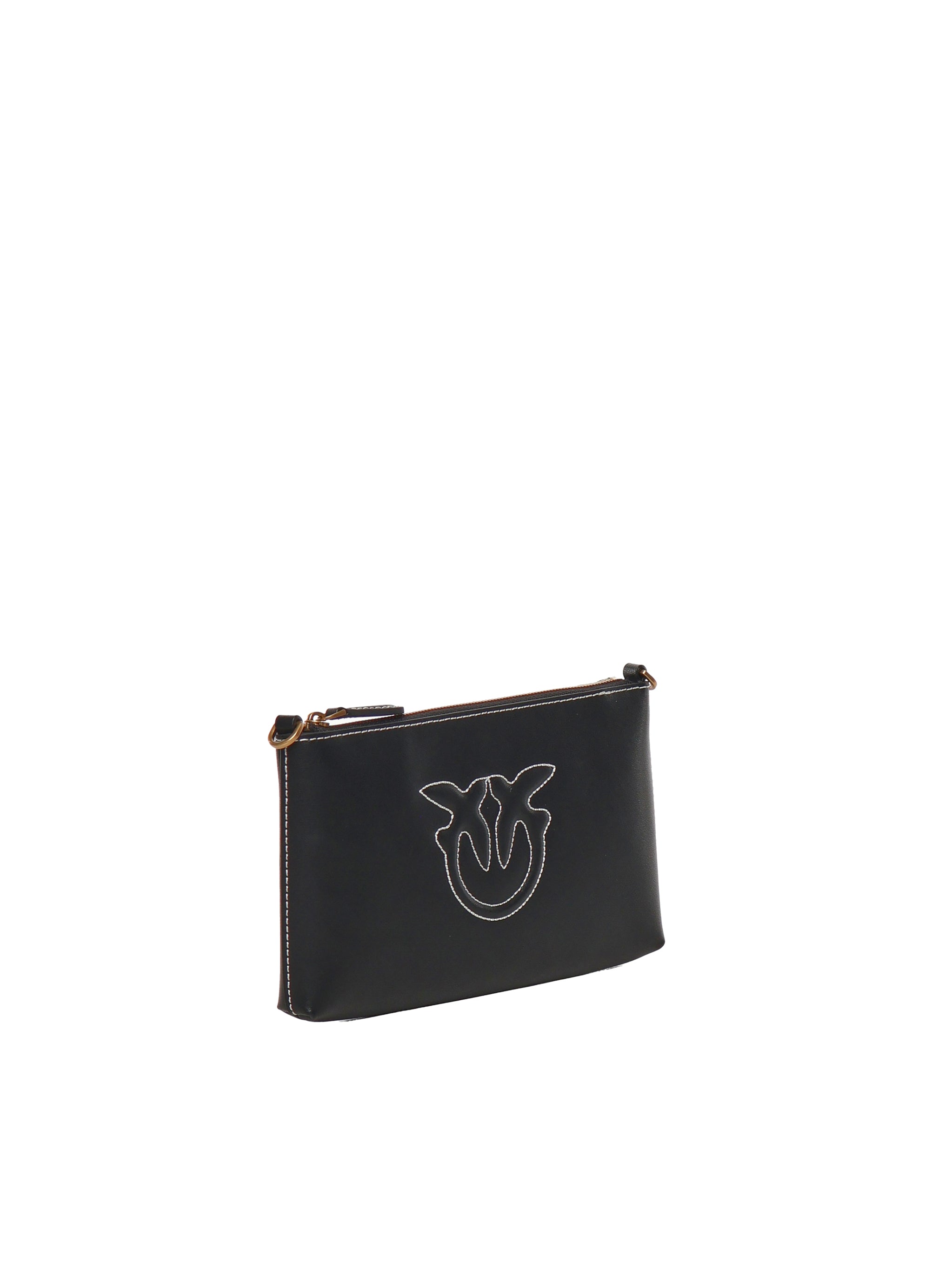 Borsetta piatta a tracolla in pelle 104277 A2CFZ99Q PINKO 