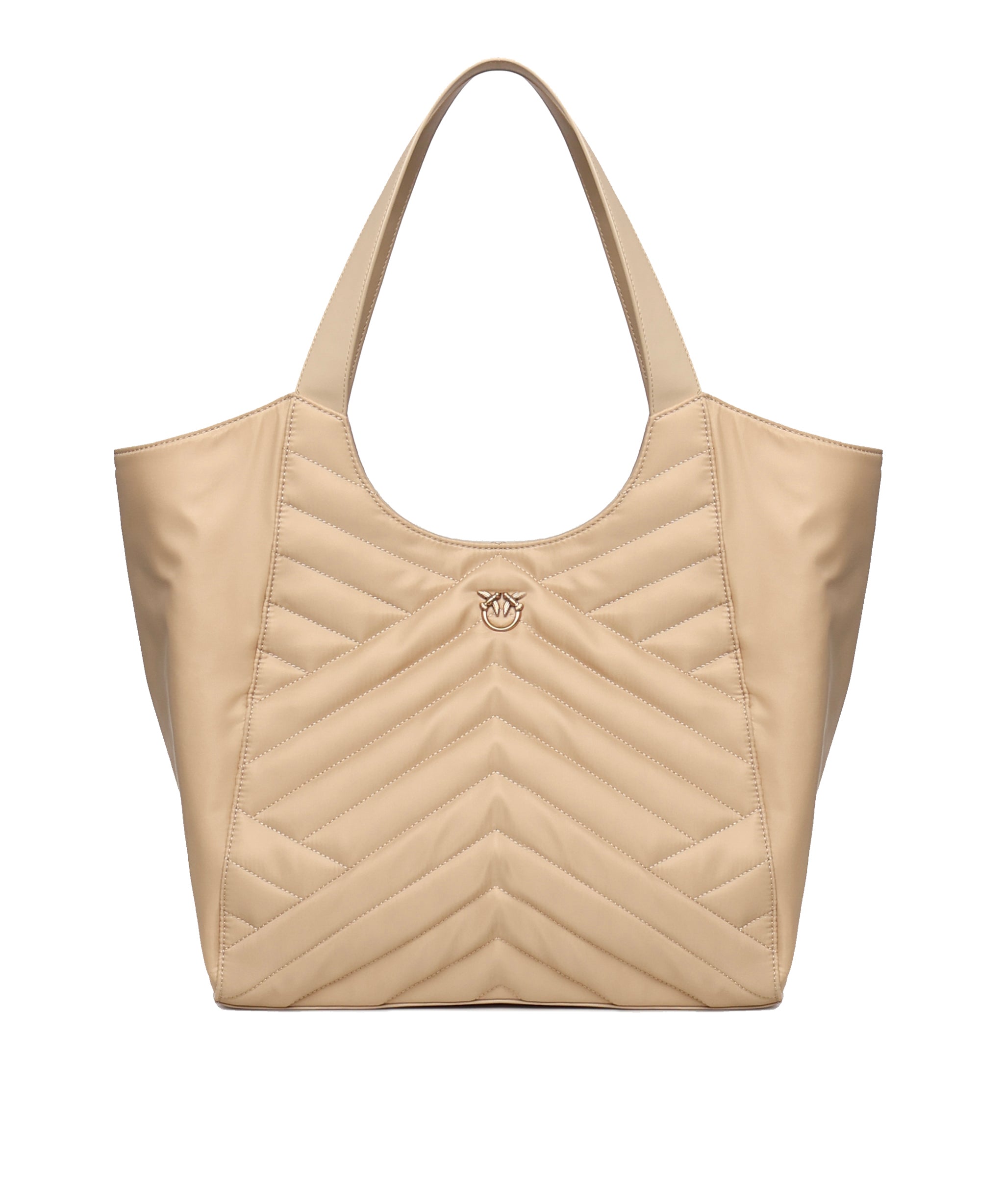 Borsa shopper in tessuto trapunta puzzle 104536 A1EUC50Q PINKO 