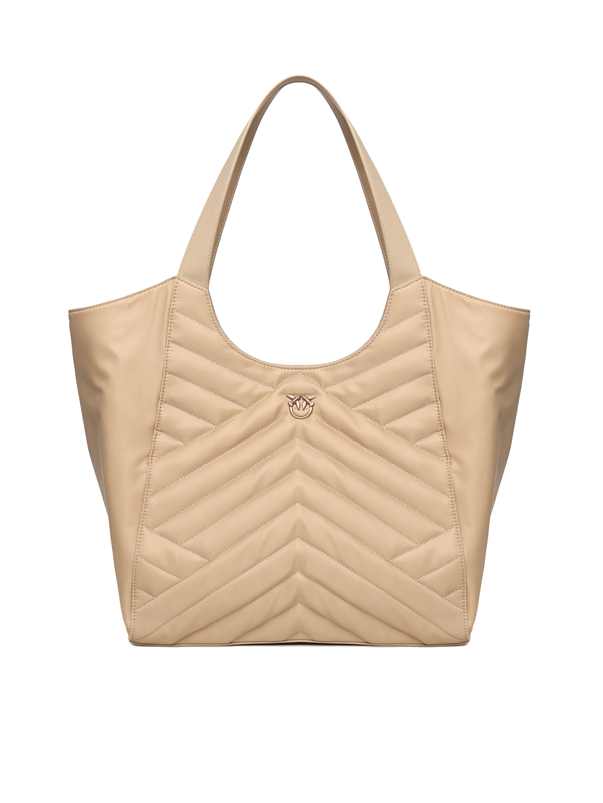 Borsa shopper in tessuto trapunta puzzle 104536 A1EUC50Q PINKO 