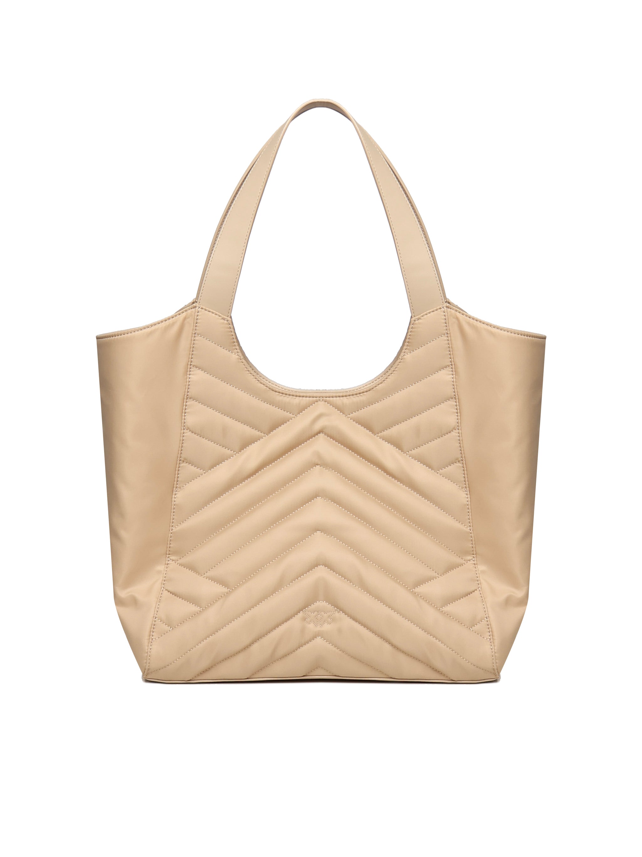Borsa shopper in tessuto trapunta puzzle 104536 A1EUC50Q PINKO 