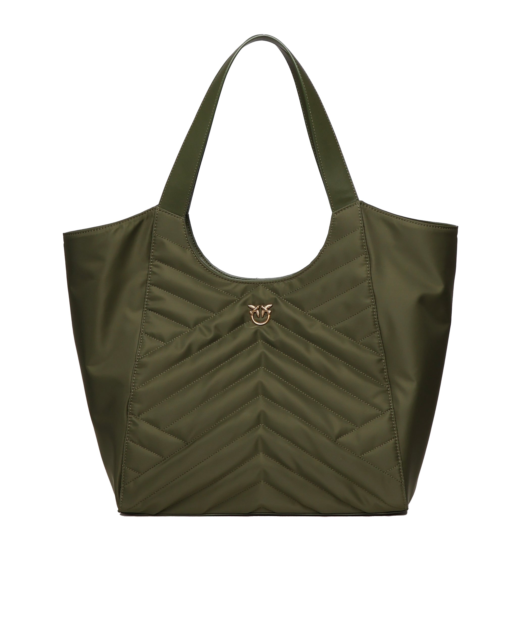 Borsa shopper in tessuto trapunta puzzle 104536 A1EUX25Q PINKO 