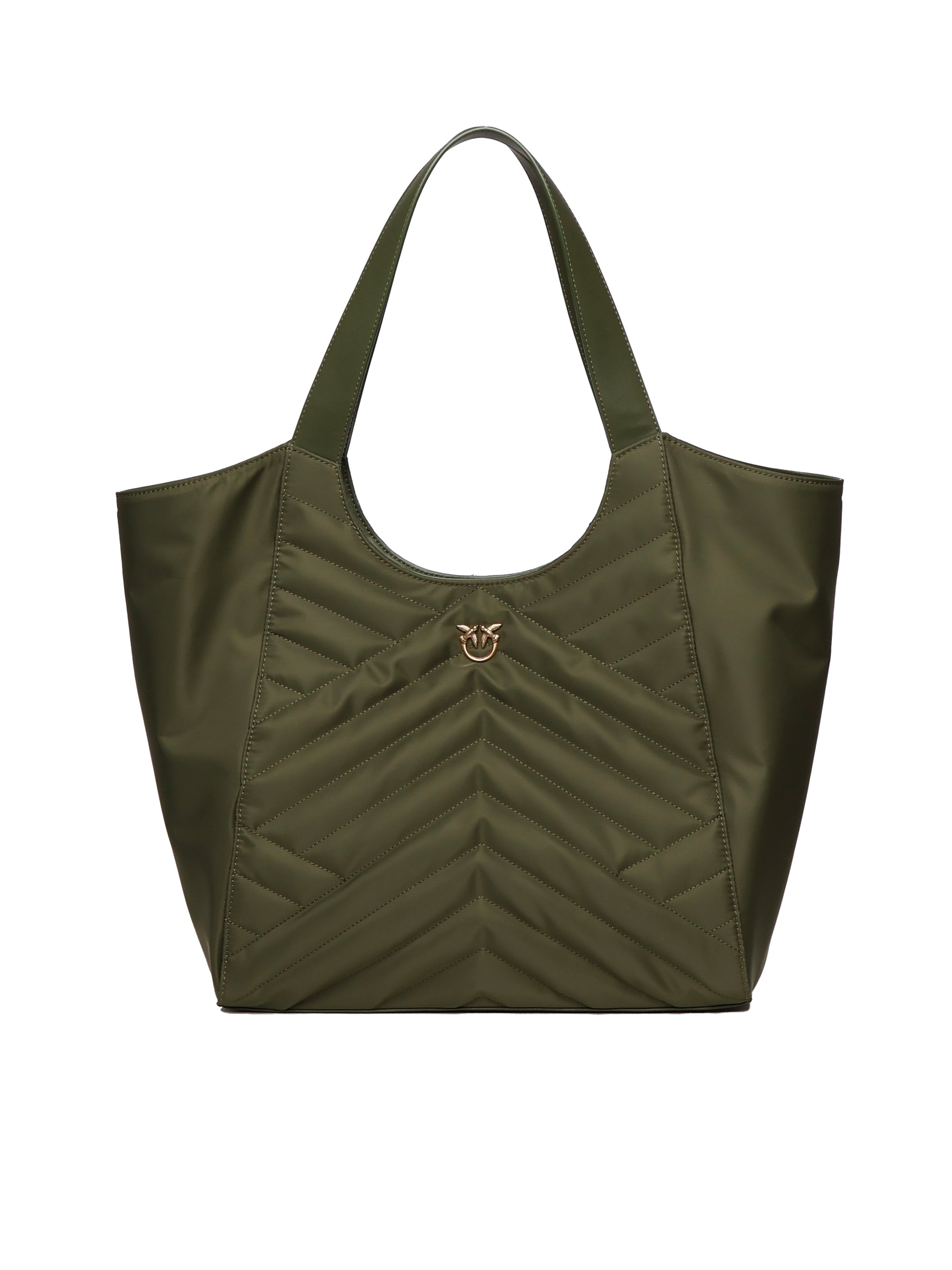 Borsa shopper in tessuto trapunta puzzle 104536 A1EUX25Q PINKO 