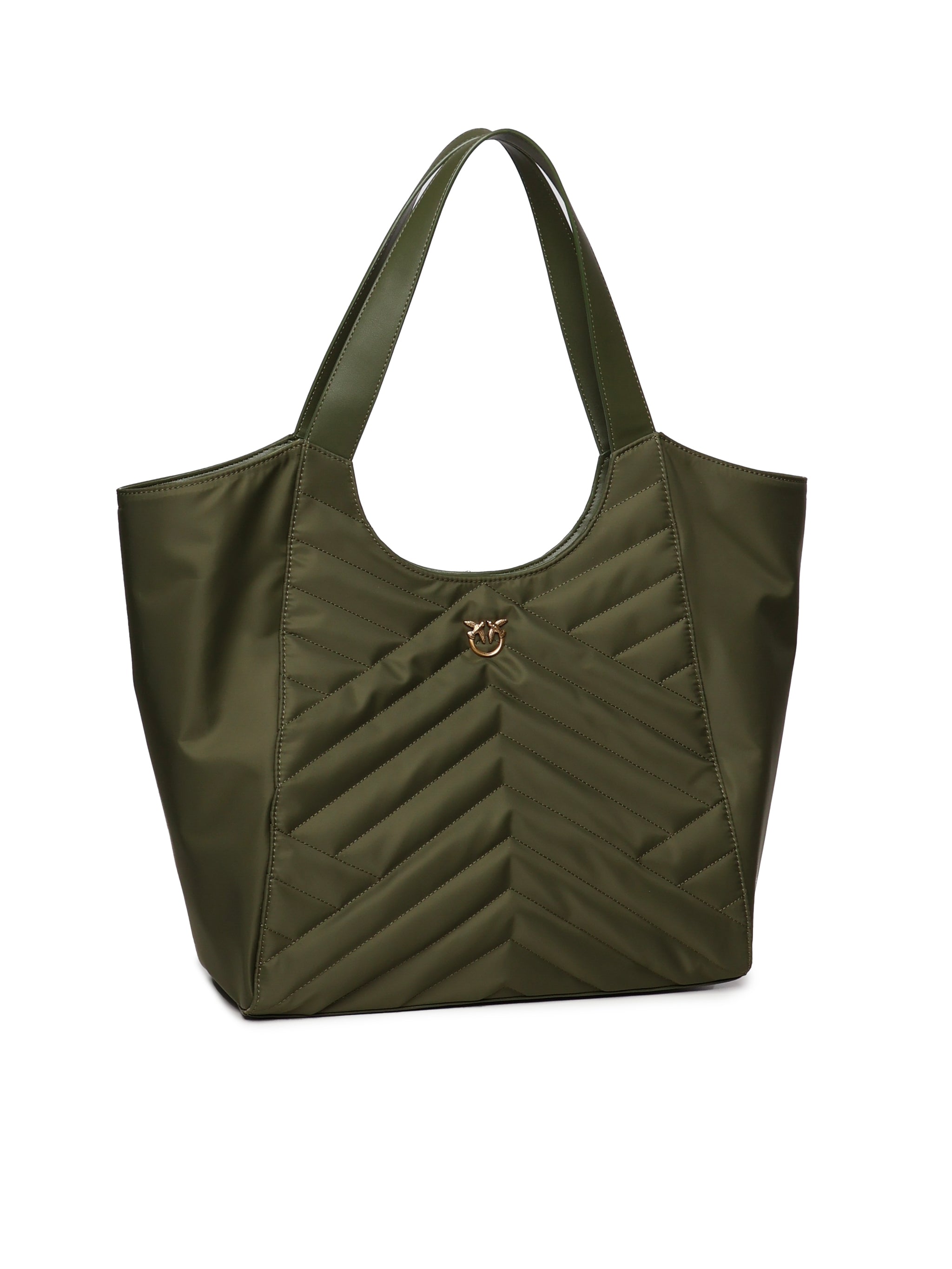 Borsa shopper in tessuto trapunta puzzle 104536 A1EUX25Q PINKO 