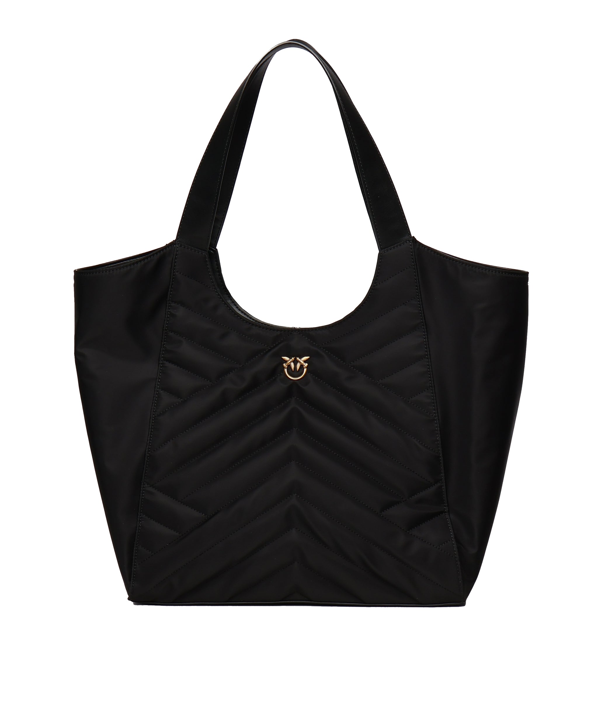 Borsa shopper in tessuto trapunta puzzle 104536 A1EUZ99Q PINKO 
