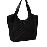 Borsa shopper in tessuto trapunta puzzle 104536 A1EUZ99Q PINKO 