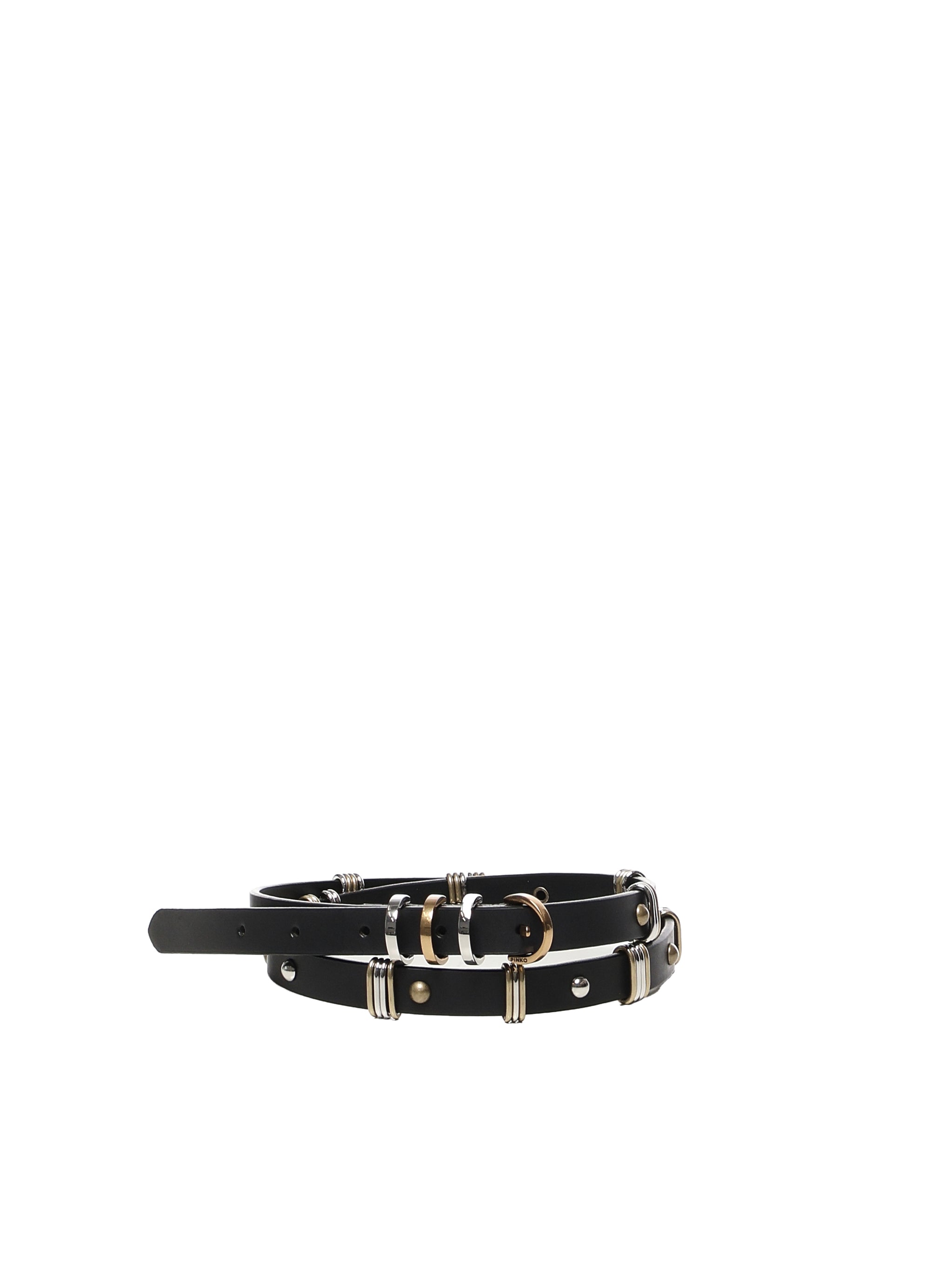 Cintura sottile in cuoio 104587 A2BAZ99P PINKO 
