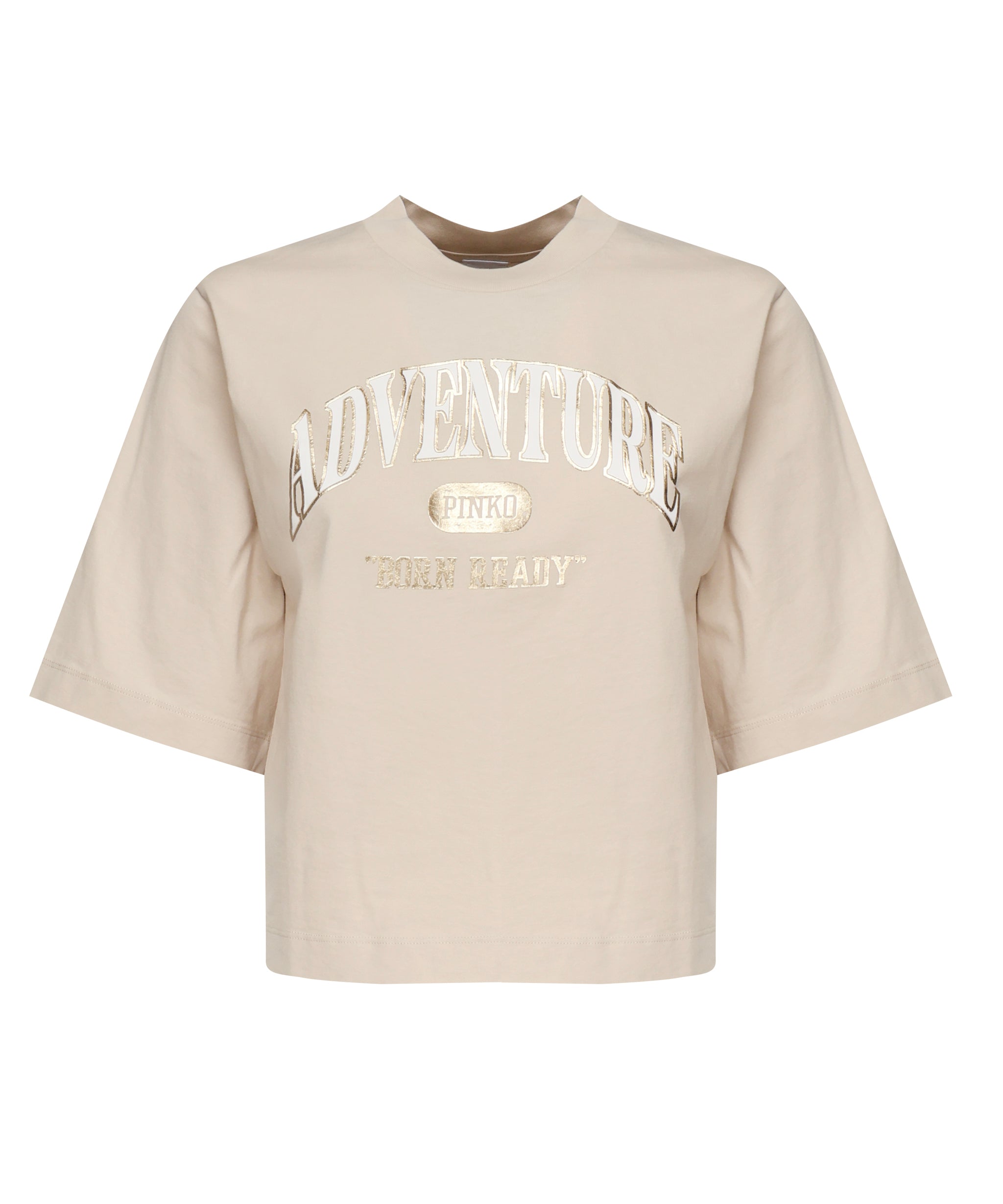 T-shirt crop con logo 104604 A2CSC03 PINKO 