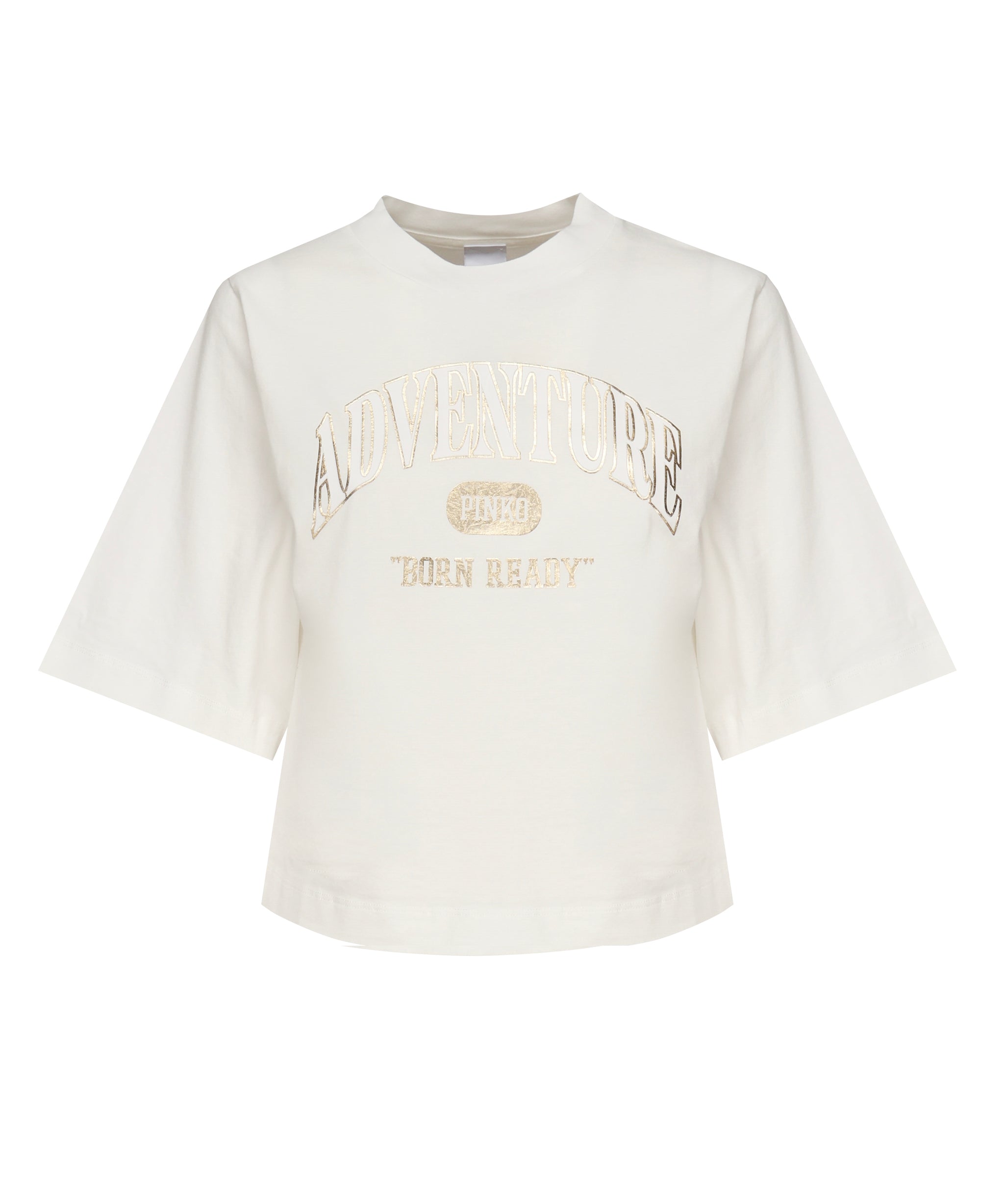 T-shirt crop con logo 104604 A2CSZ05 PINKO 