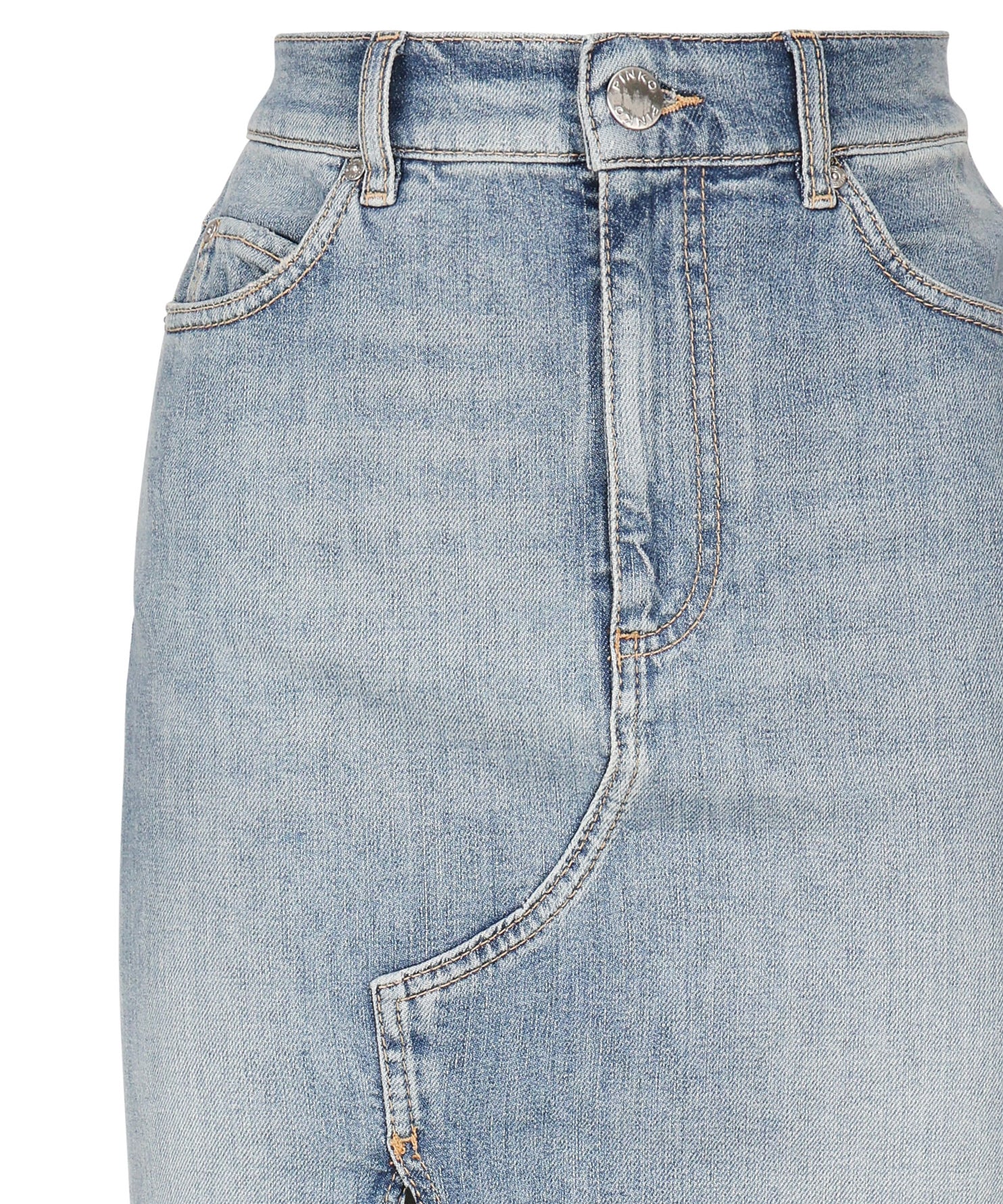 Gonna lunga in denim 104628 A2EAPJE PINKO 