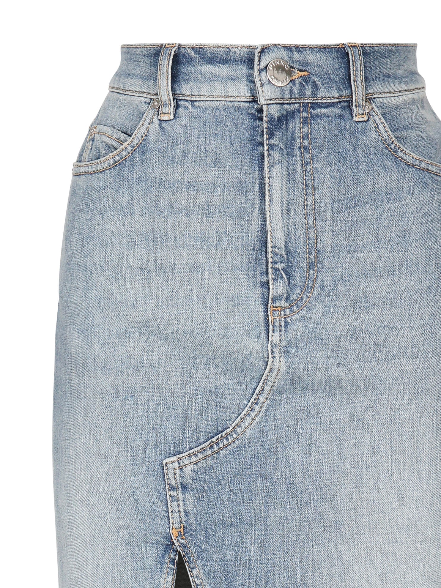 Gonna lunga in denim 104628 A2EAPJE PINKO 