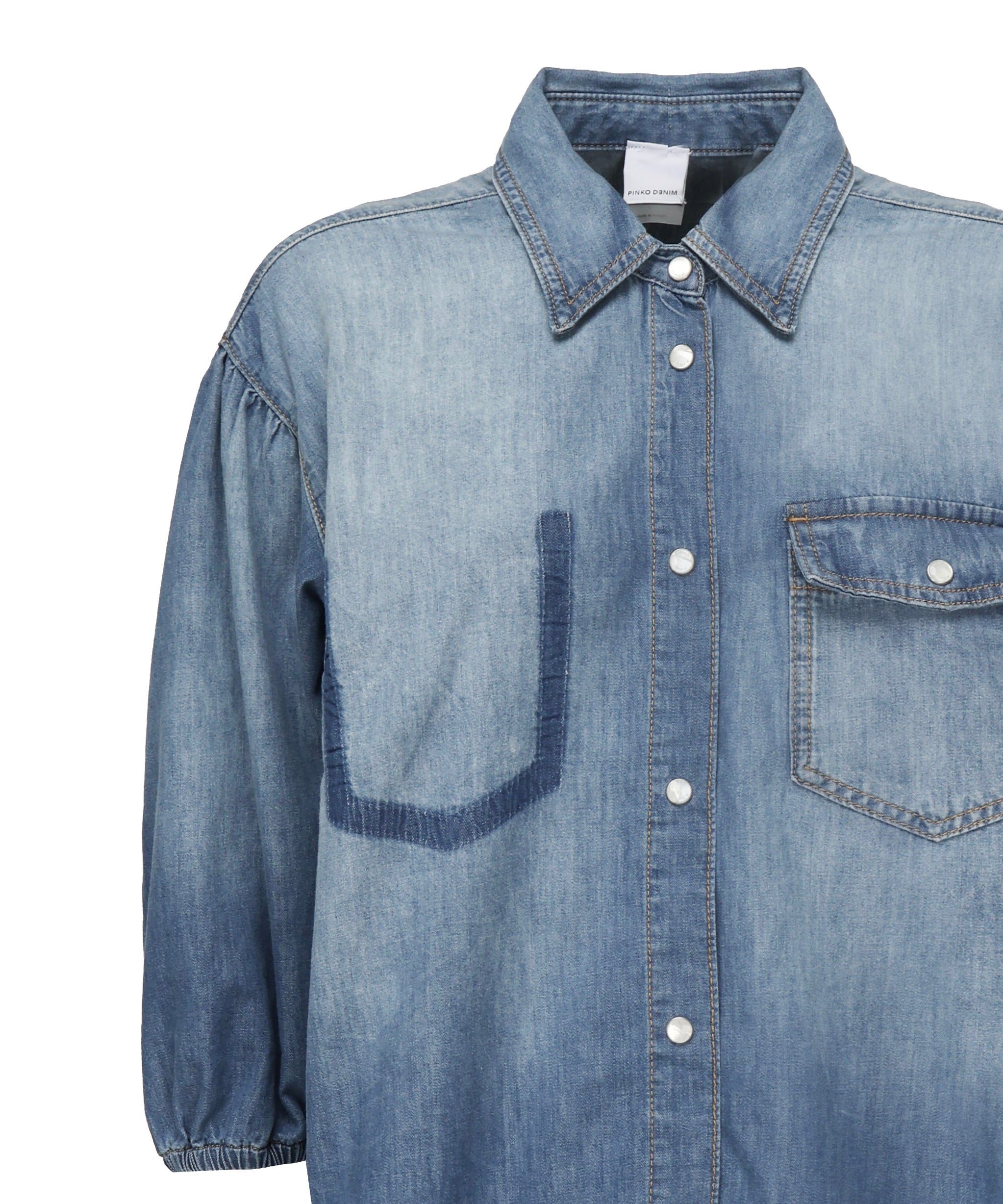 Camicia jeans maniche a tre quarti 104629 A2DTPJO PINKO 