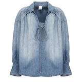 Blusa calahari in denim 104630 A2DTPJO PINKO 