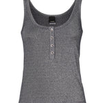 Top a canotta in maglia metallizzata con bottoni 104649 A2CQEI2 PINKO 