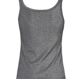 Top a canotta in maglia metallizzata con bottoni 104649 A2CQEI2 PINKO 