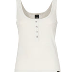 Top a canotta in maglia metallizzata con bottoni 104649 A2CQI17 PINKO 
