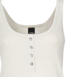 Top a canotta in maglia metallizzata con bottoni 104649 A2CQI17 PINKO 