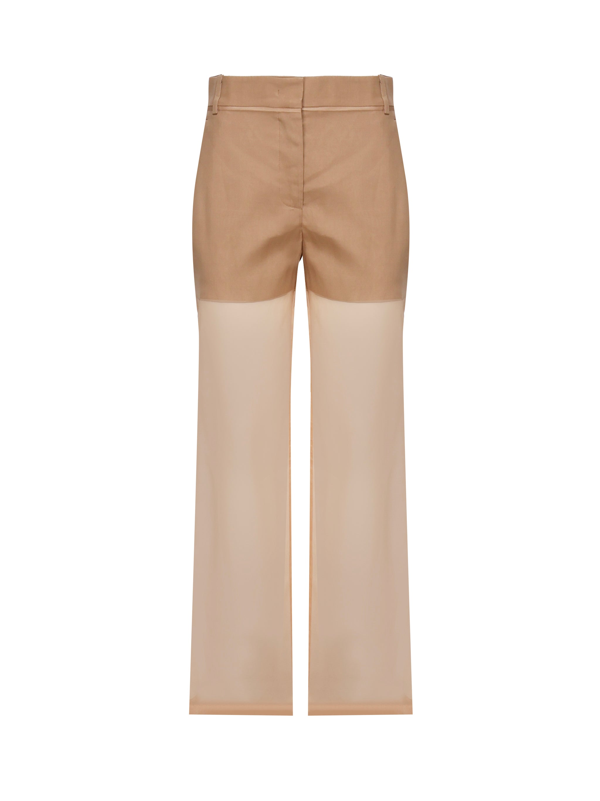 Pantaloni in lino e organza 104698 A2EEL31 PINKO 