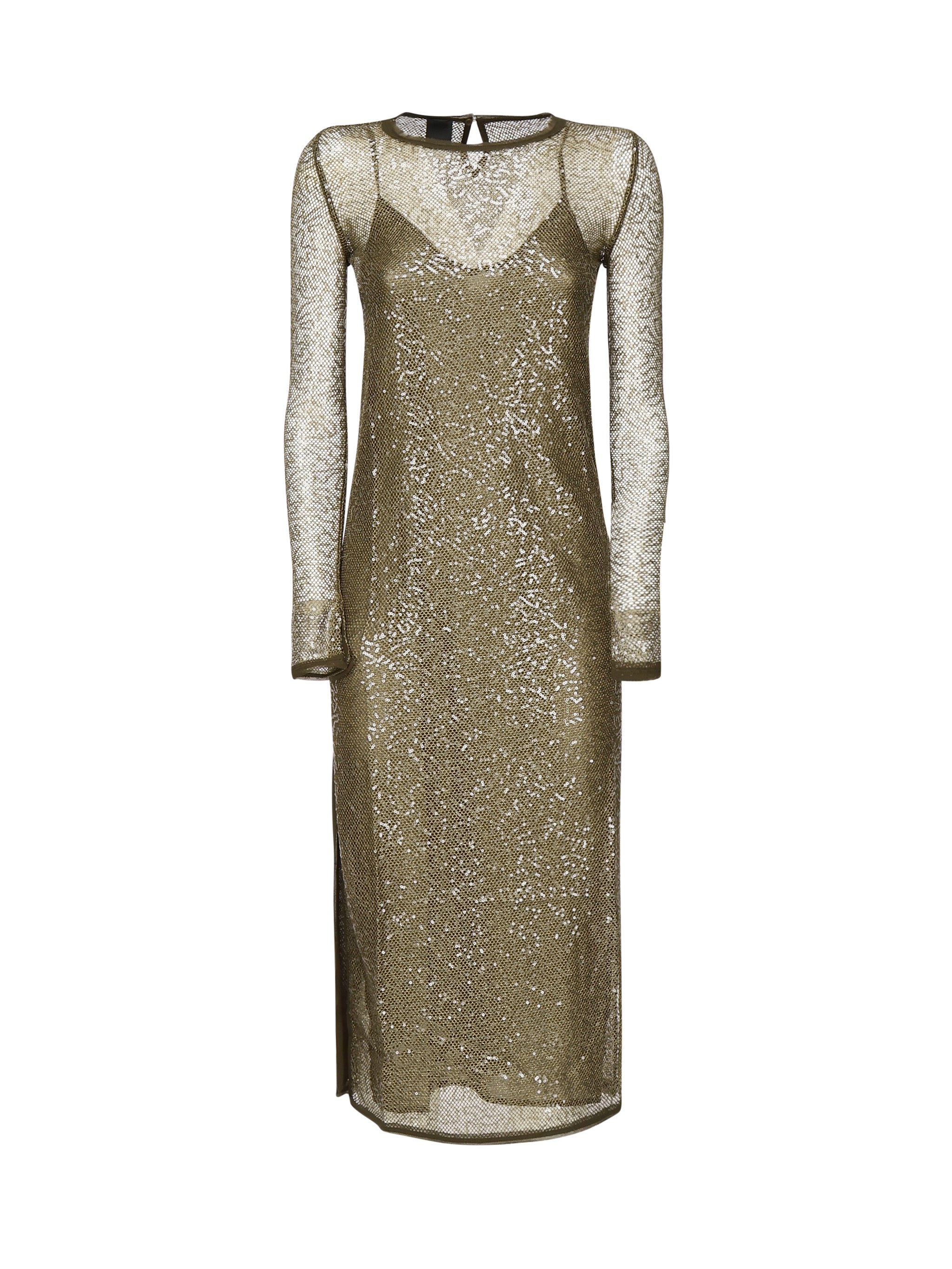 Abito midi rete paillettes 104709 A2EXX26 PINKO 