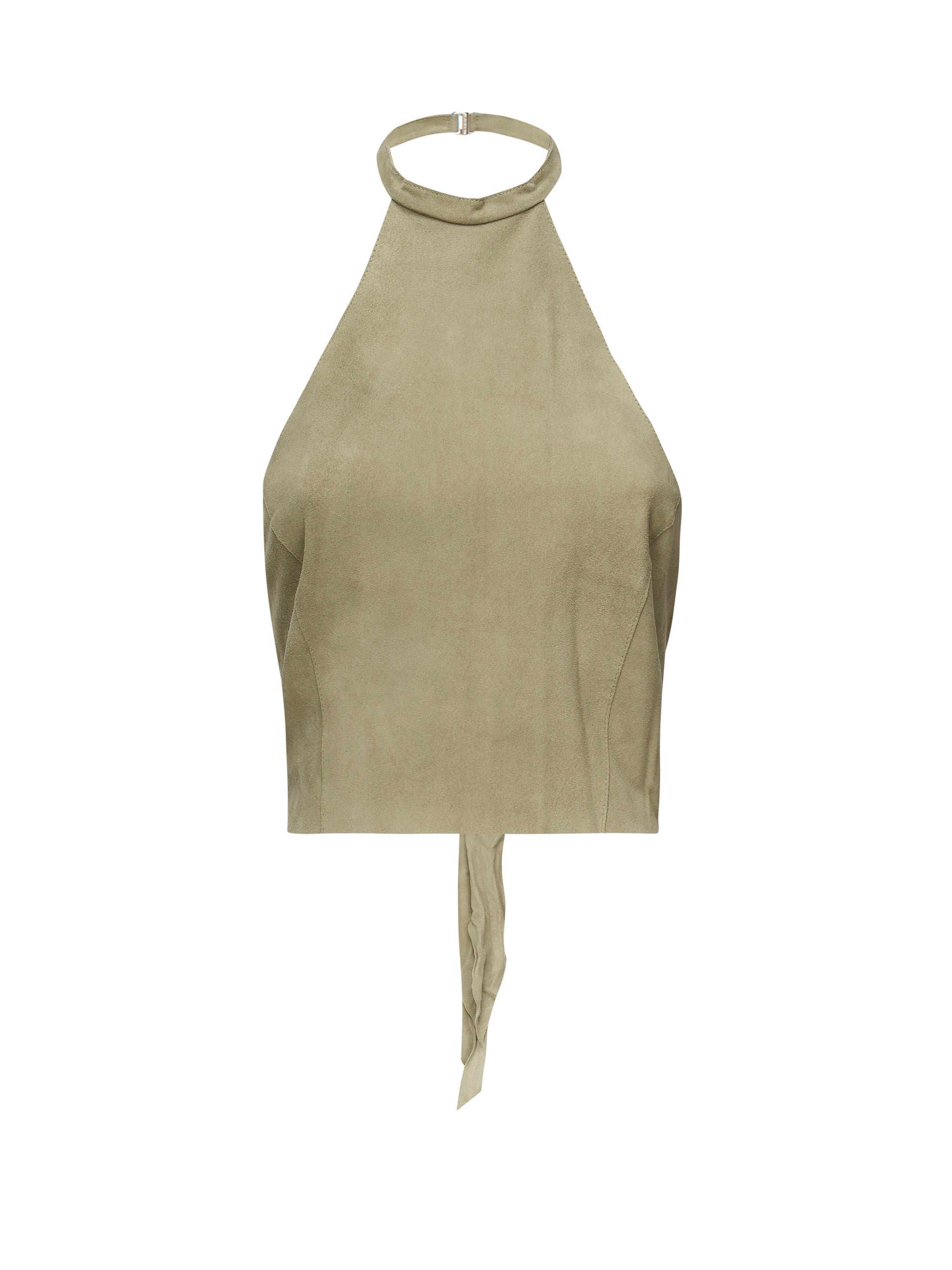Top in suede con schiena scoperta 104724 A2EYXA3 PINKO 