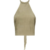 Top in suede con schiena scoperta 104724 A2EYXA3 PINKO 