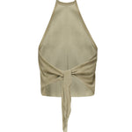Top in suede con schiena scoperta 104724 A2EYXA3 PINKO 