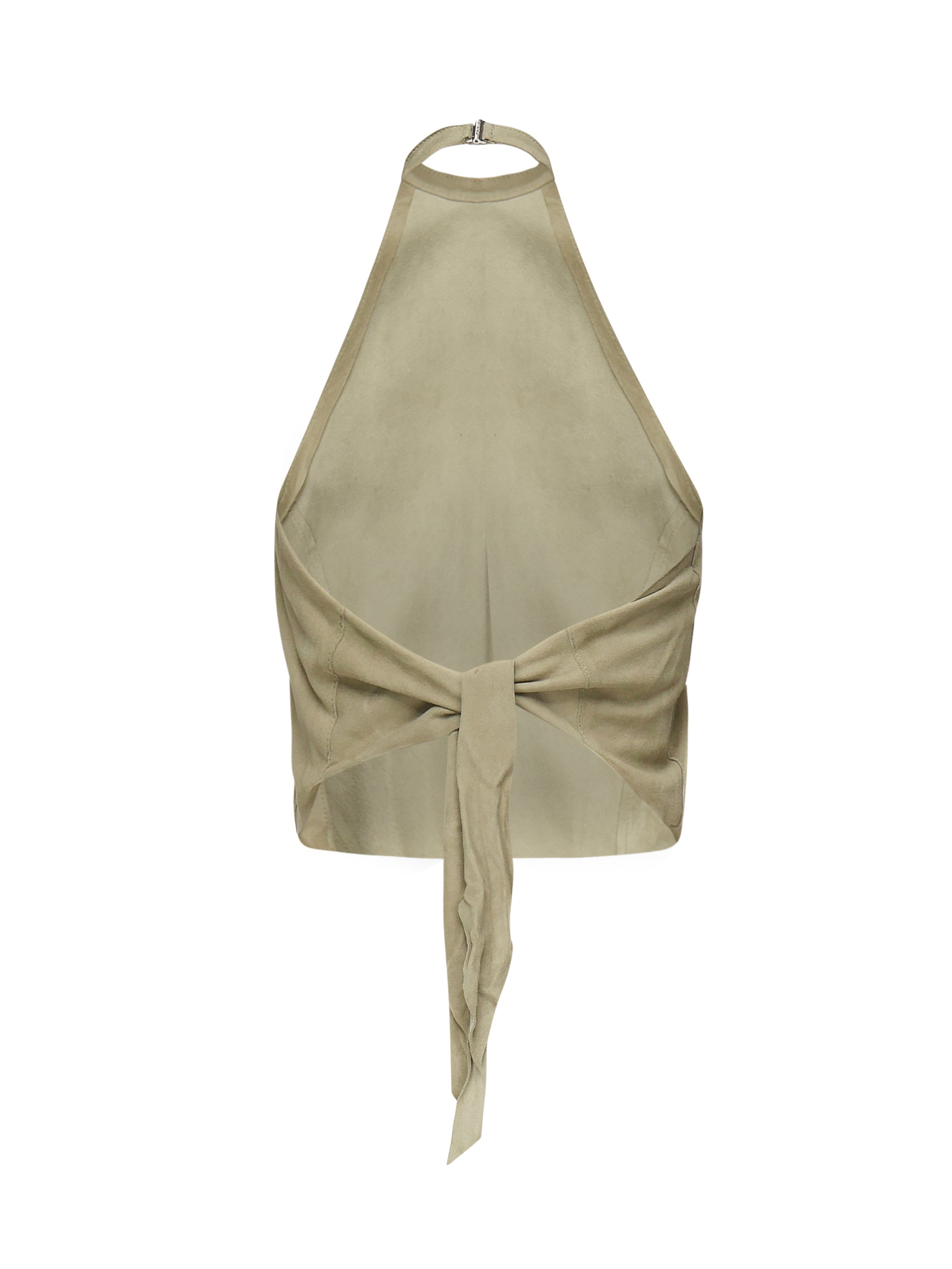 Top in suede con schiena scoperta 104724 A2EYXA3 PINKO 