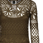 Abito lungo crochet traforato 104731 A2FFX26 PINKO 