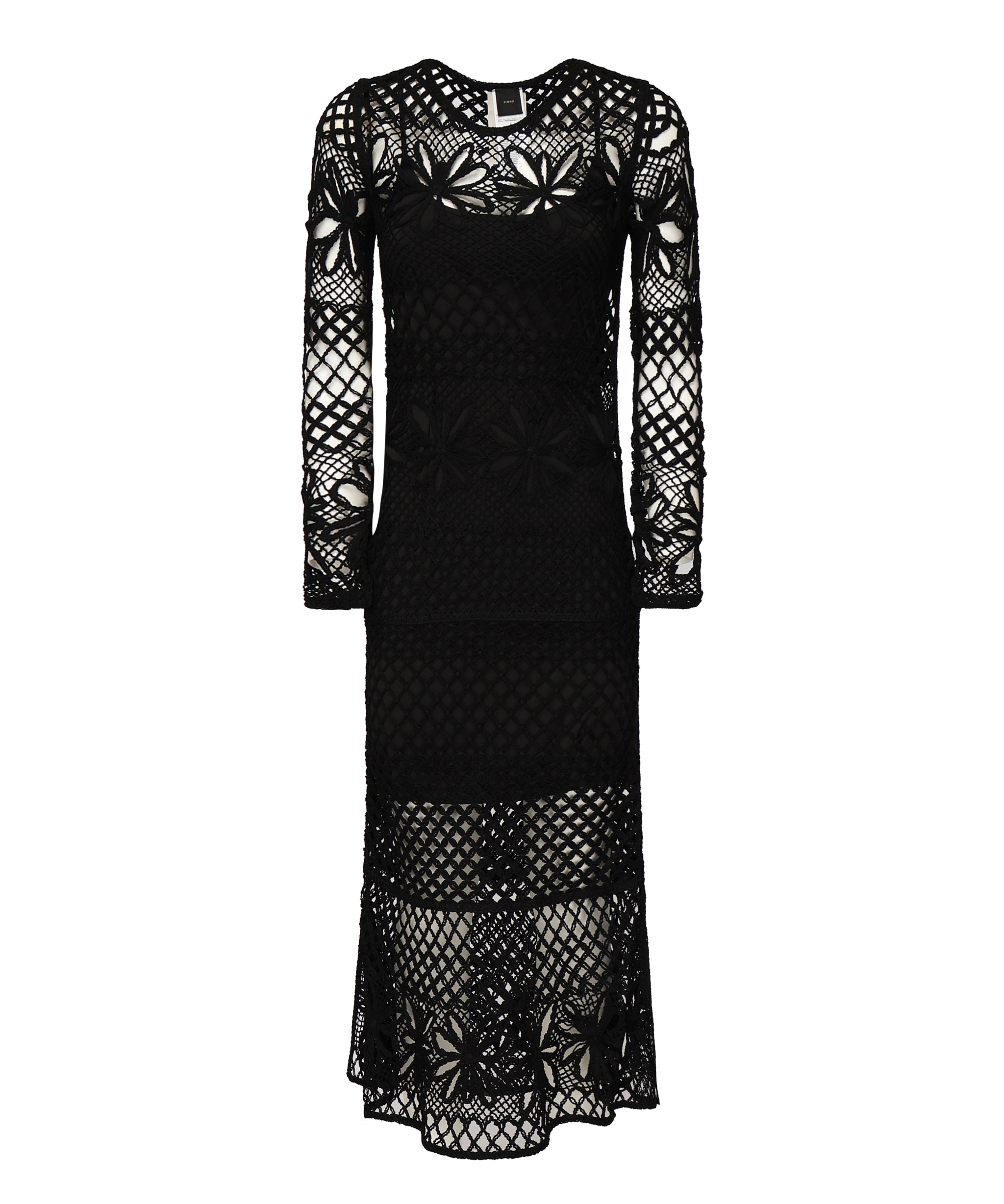 Abito lungo crochet traforato<BR/> 104731 A2FFZ99 PINKO 
