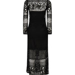 Abito lungo crochet traforato<BR/> 104731 A2FFZ99 PINKO 
